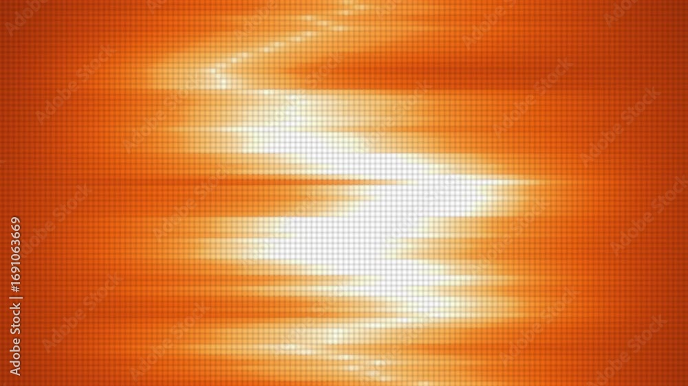 Aufkleber bright orange soundwave visualizer made of vertical bars and pixel-style grid pattern