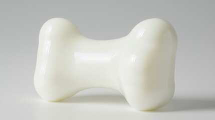 A white abstract sculpture with a unique shape.