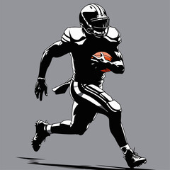 American football silhouette vector