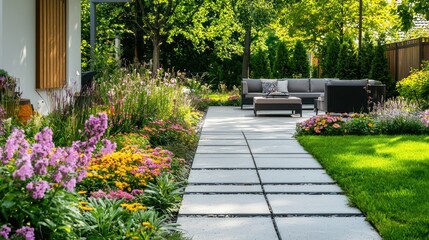 Outdoor patio space design