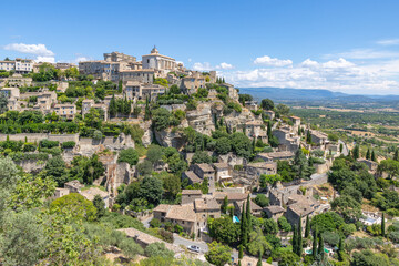 panoramic view of the city of Gordes, France