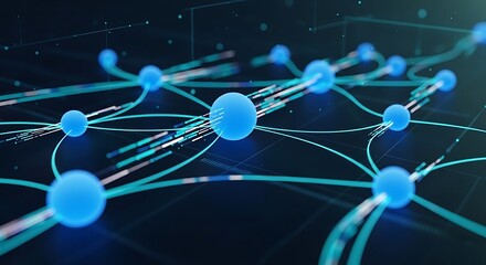 Abstract Network of Interconnected Nodes.
