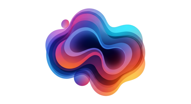 Abstract Colorful Swirl Design: Vibrant Fluid Shapes Background