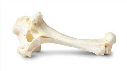 Fototapeta premium A white bone with a hole in the middle.