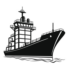 Cargo ship outline