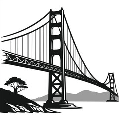 Bridge suspension outline