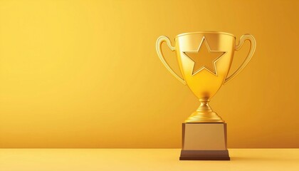 Golden Star Cup Award: Recognizing Excellence And Achievement In Long-Term Goal Success, First Place Winner Trophy, Competition Honors