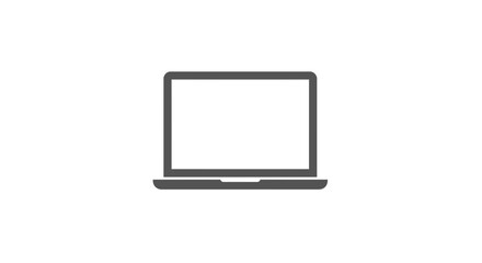Fototapeta premium Laptop icon for design, mockup and tech presentation, symbolizing technology integration