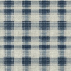 Blue Distressed Xmas Plaid Pattern Papers