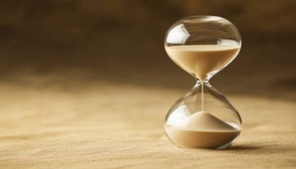 Hourglass Made Of Sand, Used For Measuring Time By Watching The Grains Fall From Top Chamber To Bottom Chamber.