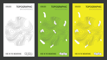 Topographic Background Vector Illustration with Earthy Tone