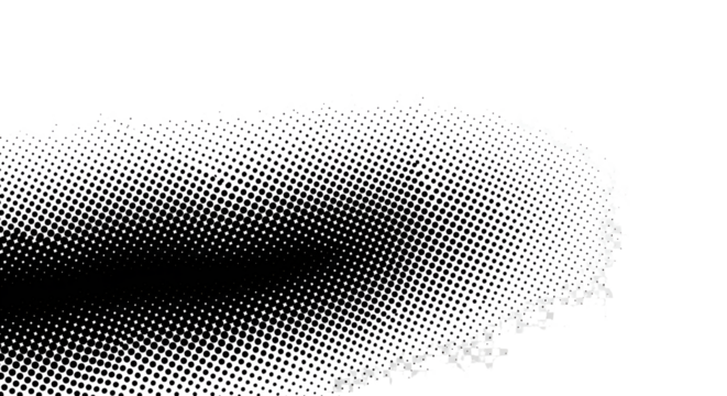 Black halftone pattern isolated PNG with Transparent Background
