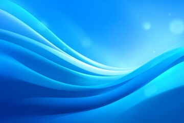 Fototapeta premium Abstract Flowing Blue Waves: Fluid and elegant abstract waves of varying shades of blue cascade across the image, creating a sense of movement and tranquility.