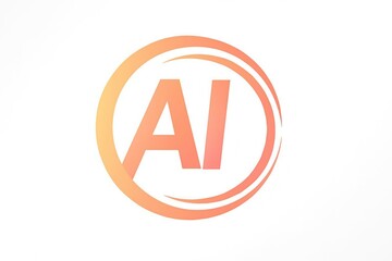 Abstract ai logo with swirling orange and yellow gradient inside a circular frame