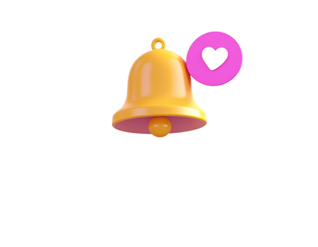 3d minimal Online app notifications concept. social medi