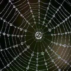 Dew-Covered Spiderweb