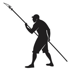 Man holding fishing spear