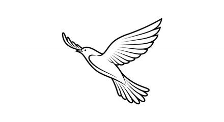 Obraz premium Bird in flight outline