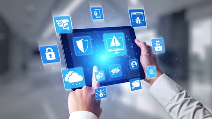 Cyber security protection and cyber security strategies against cyber threats, system hacks,...
