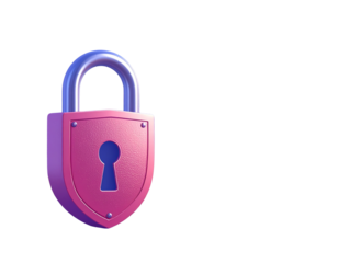 3d minimal password verification. Password authentication concept. Login failed. Unau