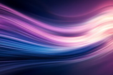 Obraz premium Captivating Abstract Art with Fluid Flowing Lines in Cool Shades of Blue, Purple and Pink Creating Ethereal Depth and Motion Ideal for Contemporary Digital Backgrounds