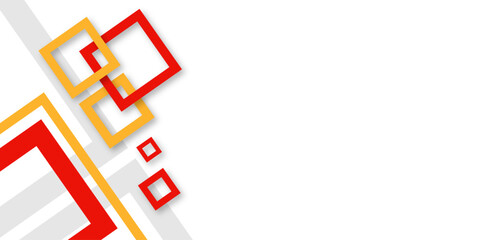 Red and yellow abstract geometric background vector illustration.
