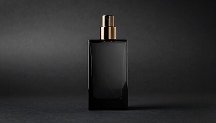 Elegant black perfume bottle