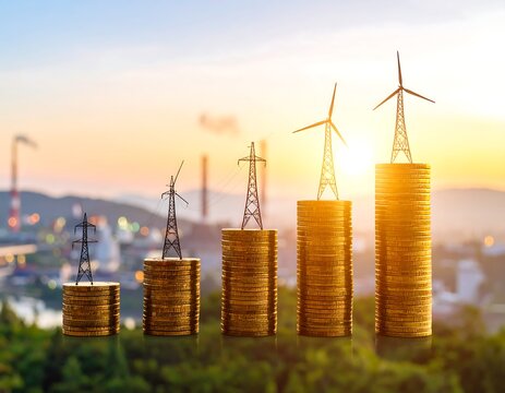 Financial growth of renewable energy - Powered by Adobe