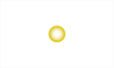 Minimalistic Yellow Circle on White Background – Simple Modern Design Highlighting Elegance