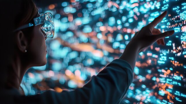 Digital interactive city tours accessed through smart glasses, overlaying historical facts and augmented reality elements onto the real world, immersive sightseeing - Powered by Adobe