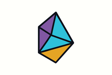 Abstract prism logo,.eps