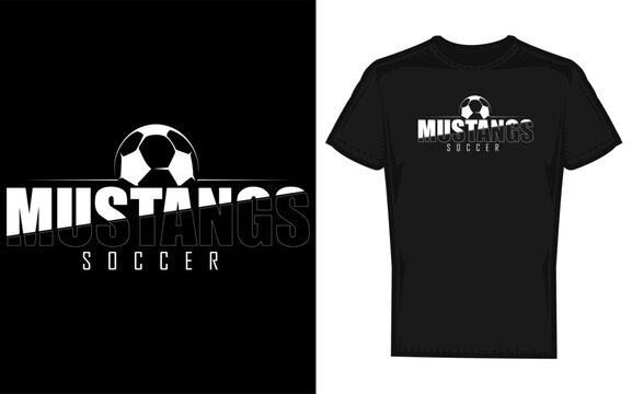 Dynamic silhouette of a powerful mustang horse in mid gallop representing school spirit team pride and athletic performance for a mustangs fan or sports team