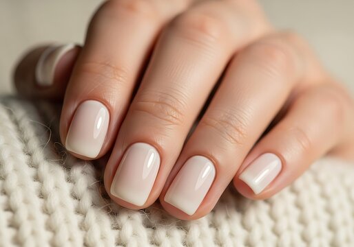 Kuku yang terawat elegan dengan polesan gradasi netral, cocok untuk konten gaya hidup yang canggih