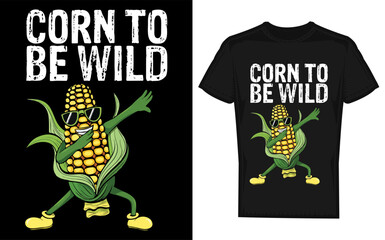 Men and women in corn on the cob costumes farmer silhouette design