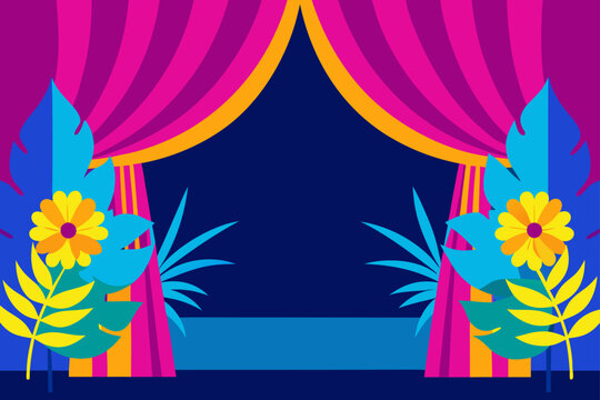 a vibrant celebration backdrop showcasing bold fuc