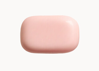 Color pink 3d Soap. Soaps isolated on white background. bathroom body hygiene item.Bath soap. Face and body cleaning. Realistic vector for your design.