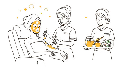 Three women enjoying a relaxing spa day with face masks bathrobes and a hot tub promoting self care and wellness activities