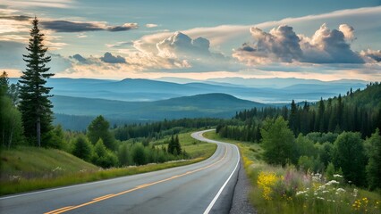 Naklejka premium road in mountains