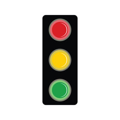 Traffic Signal A Simple Icon Illustrating Stop, Caution, and Go for Road Safety