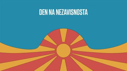 North Macedonia Independence Day Celebration Poster