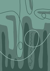 Minimal abstract image for printing. Picture for modern interiors. The picture is painted by hand on a tablet.