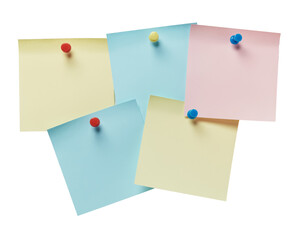 Colorful notes pinned to board reminder notes sticky notes office notes message notes memo notes task notes list notes