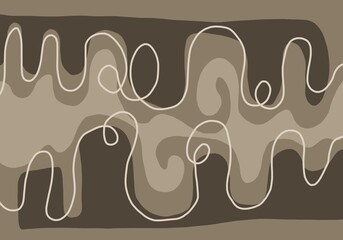 Minimal abstract image for printing. Picture for modern interiors. The picture is painted by hand on a tablet. © neurostructure