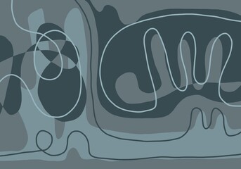 Minimal abstract image for printing. Picture for modern interiors. The picture is painted by hand on a tablet. © neurostructure