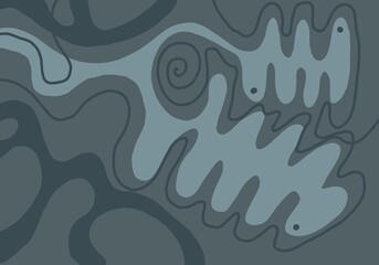 Minimal abstract image for printing. Picture for modern interiors. The picture is painted by hand on a tablet. © neurostructure