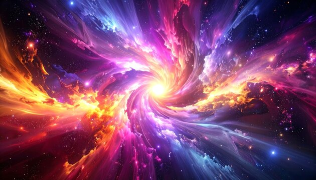 Vibrant swirling nebula