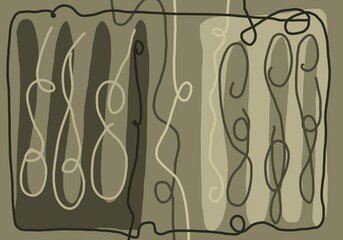 Minimal abstract image for printing. Picture for modern interiors. The picture is painted by hand on a tablet. © neurostructure