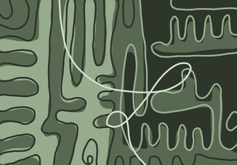 Minimal abstract image for printing. Picture for modern interiors. The picture is painted by hand on a tablet. © neurostructure