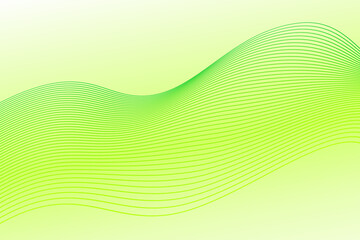 Abstract wave line in vibrant green tones, creating a modern fluid design. Perfect for backgrounds, technology themes, posters, and creative digital artworks