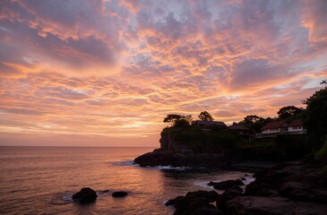 sunset over the ocean
